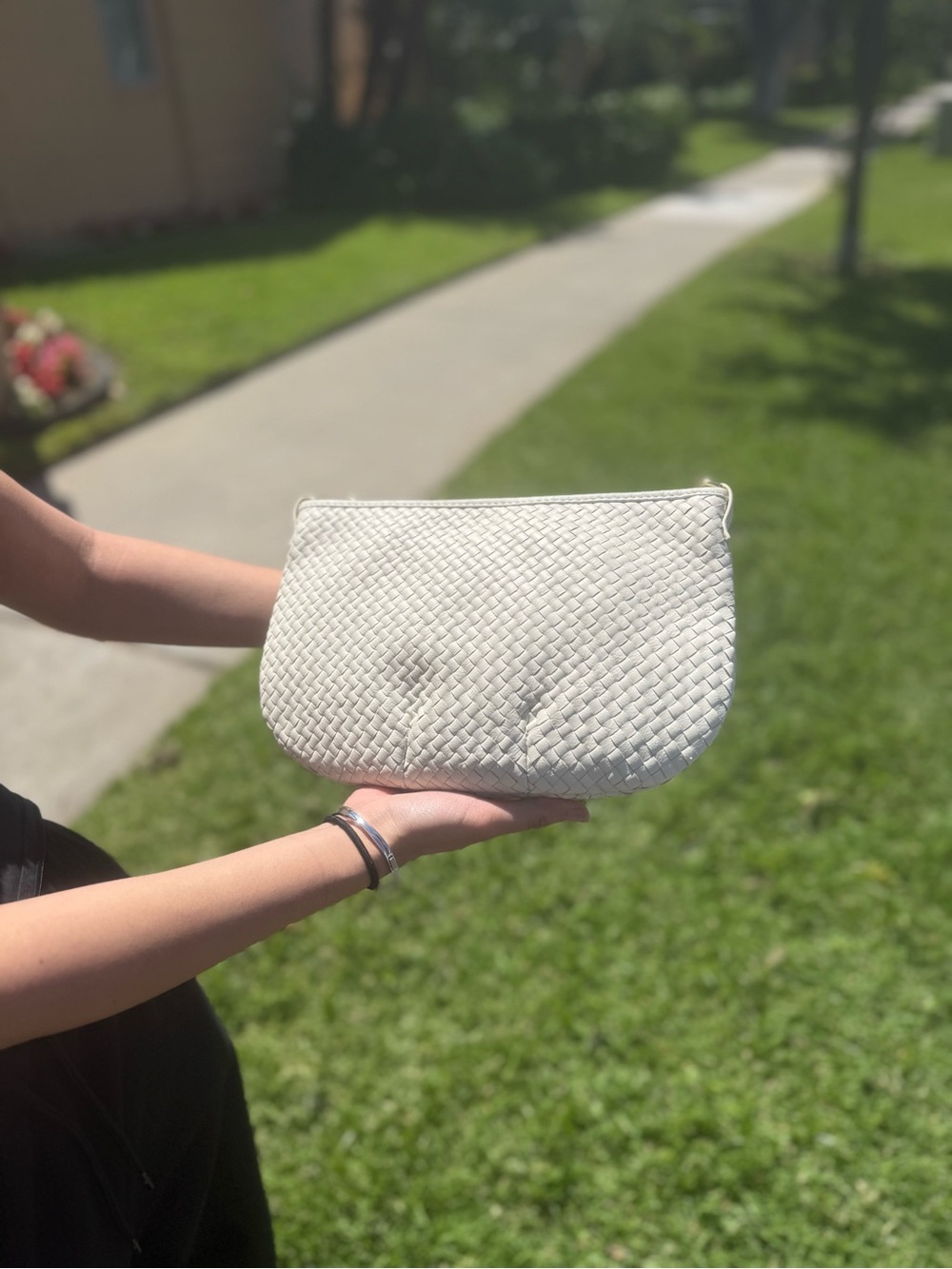 Quince Sloane Handwoven Mini Shoulder Bag Color - bone